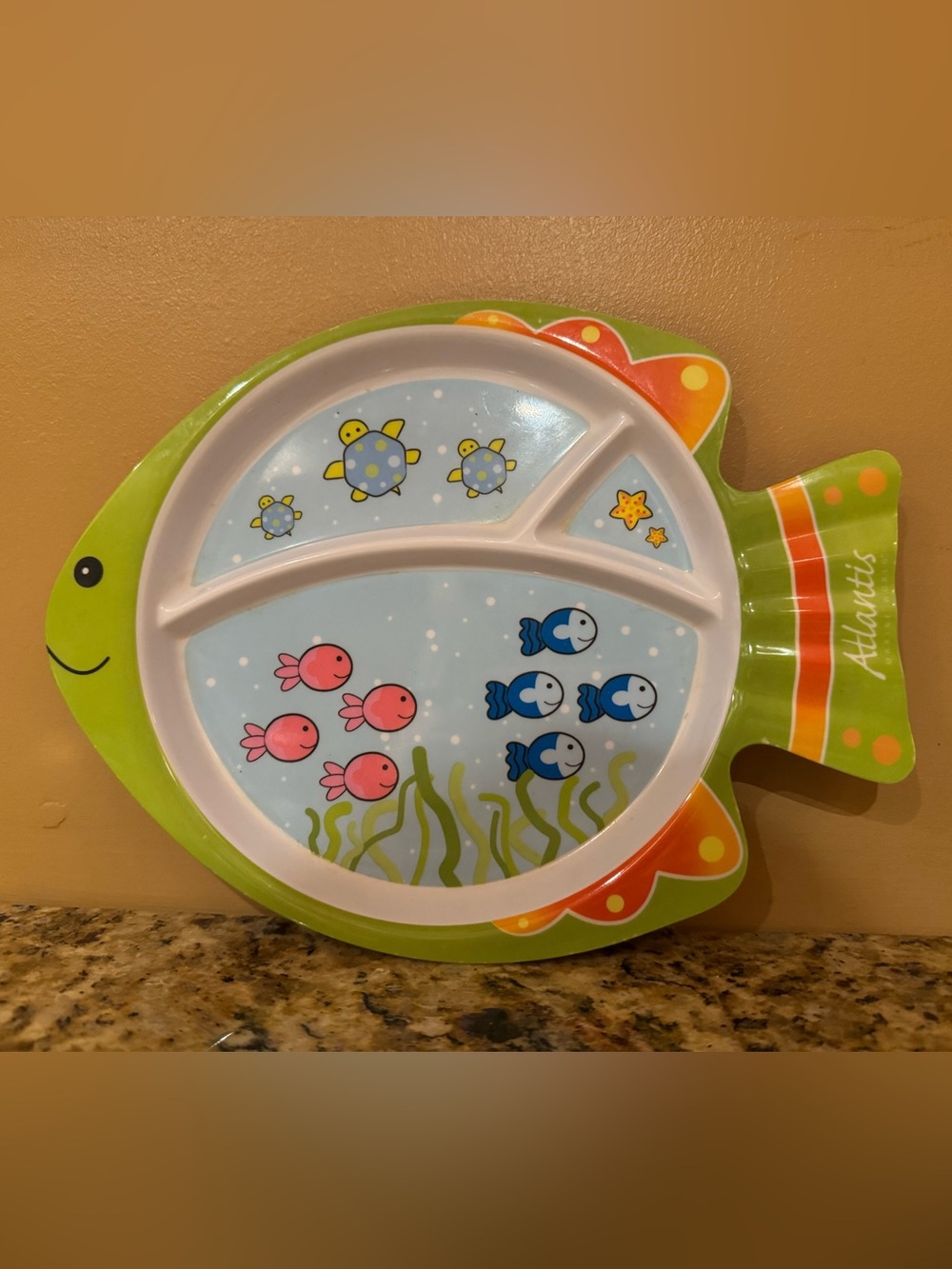 Atlantis Marine World Souvenir Divided Kids Plate